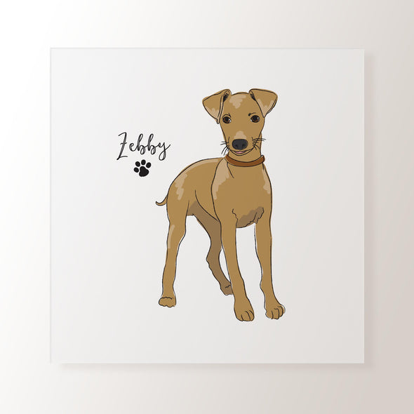 Personalised Fawn Whippet - Art Print