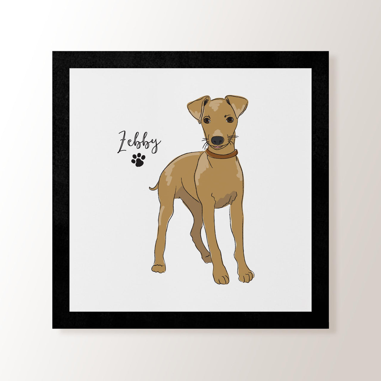 Personalised Fawn Whippet - Art Print
